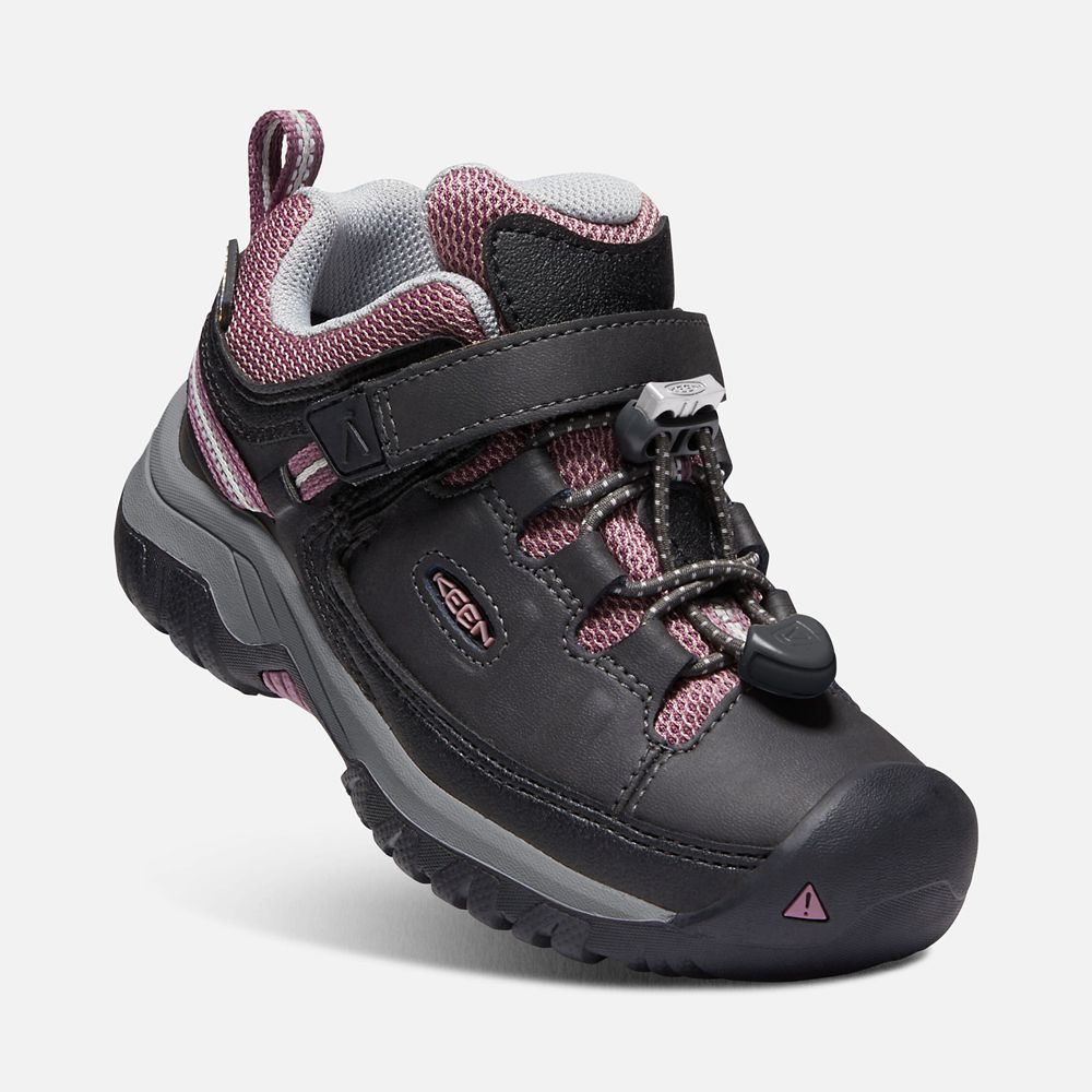 Zapatos de Seguridad Keen Mexico Negros/Rosas - Niños Targhee Waterproof - XF5672903